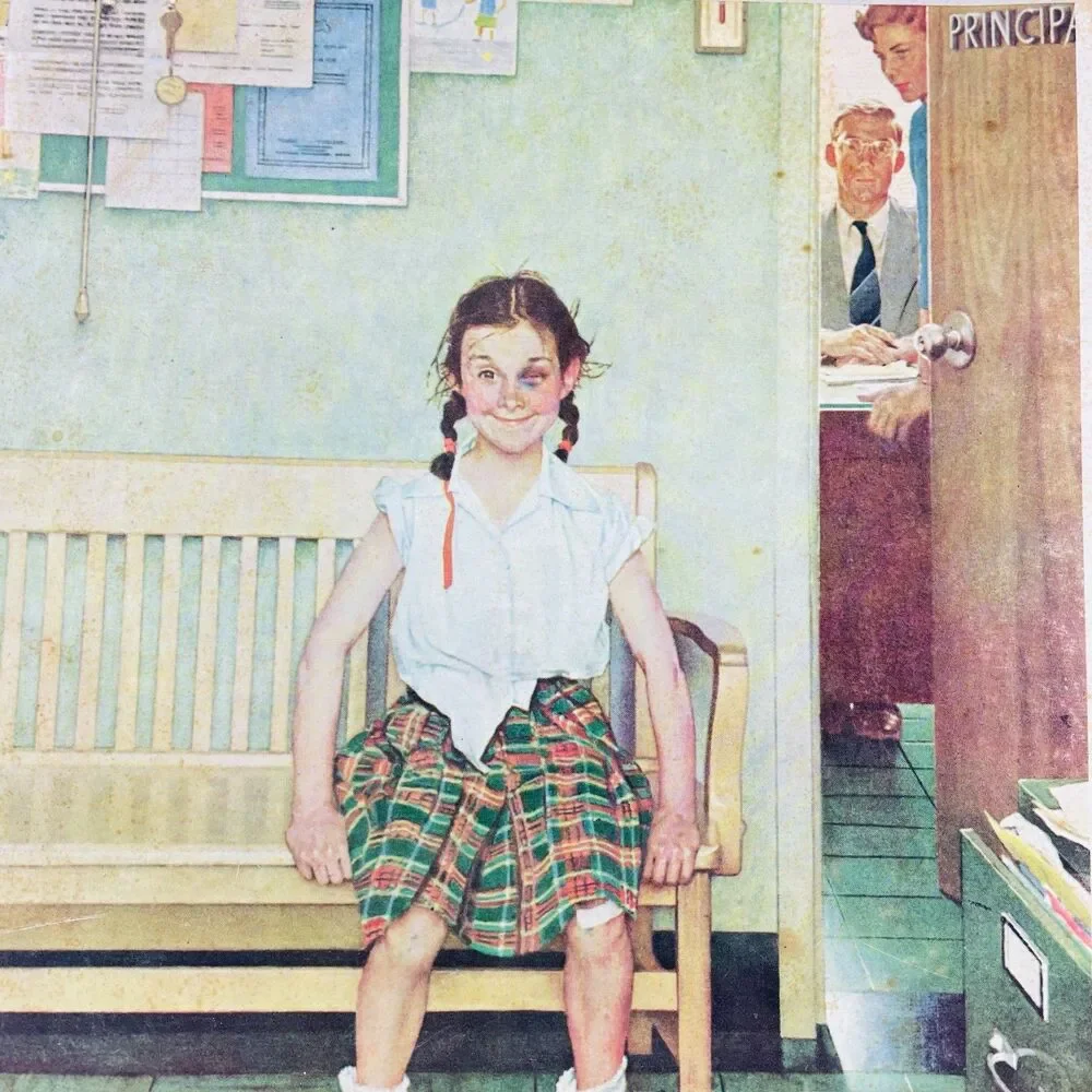 Vtg NORMAN ROCKWELL Tom Boy Jigsaw Puzzle PARKER BROTHERS Complete Art 1970s